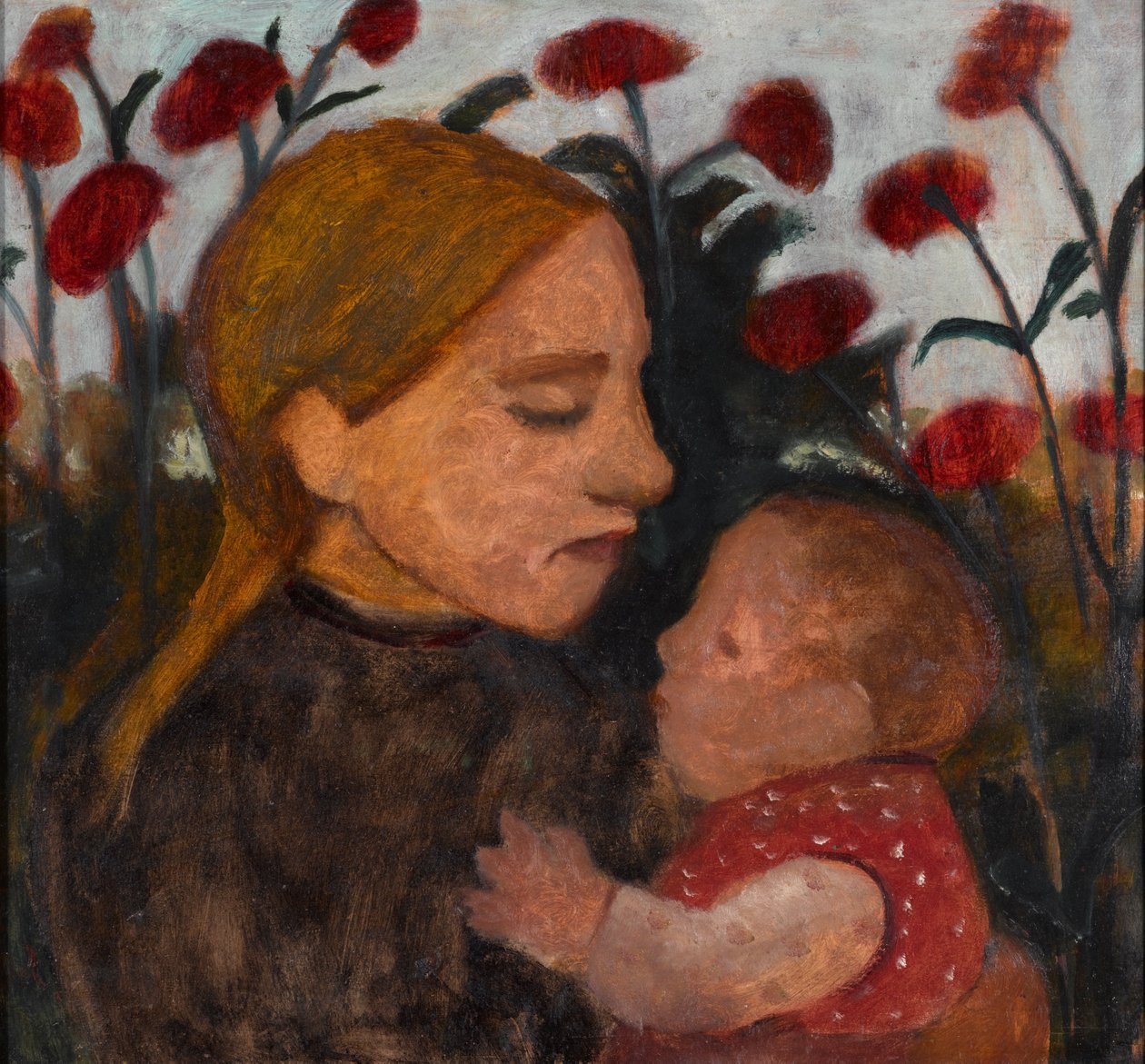 Tyttö lapsen kanssa tekijältä Paula Modersohn-Becker