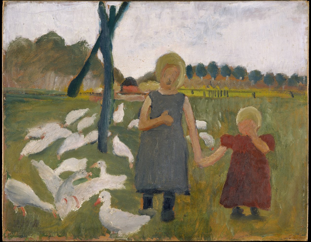Lapsia ja hanhia tekijältä Paula Modersohn-Becker