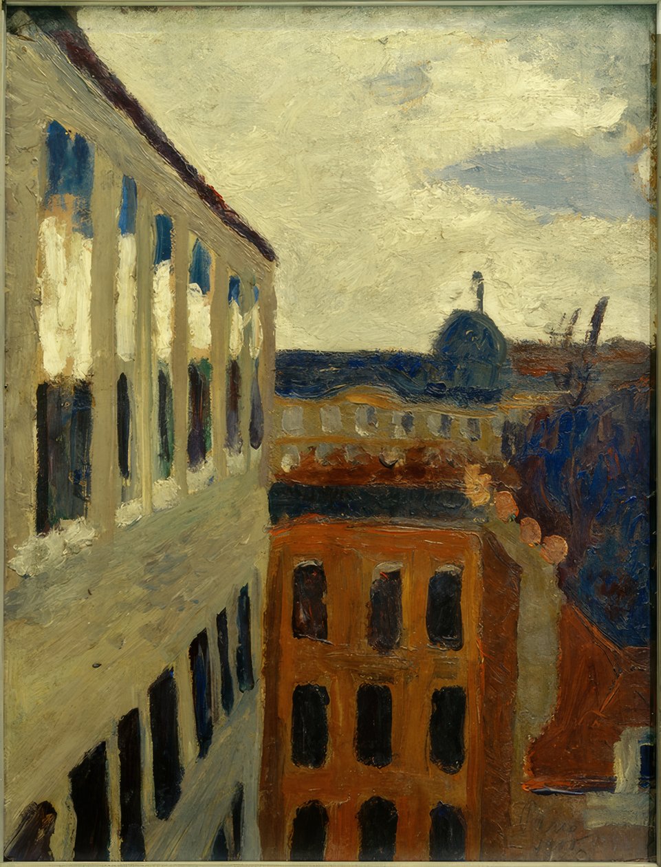 Näkymä taiteilijan työhuoneen ikkunasta Pariisissa tekijältä Paula Modersohn Becker
