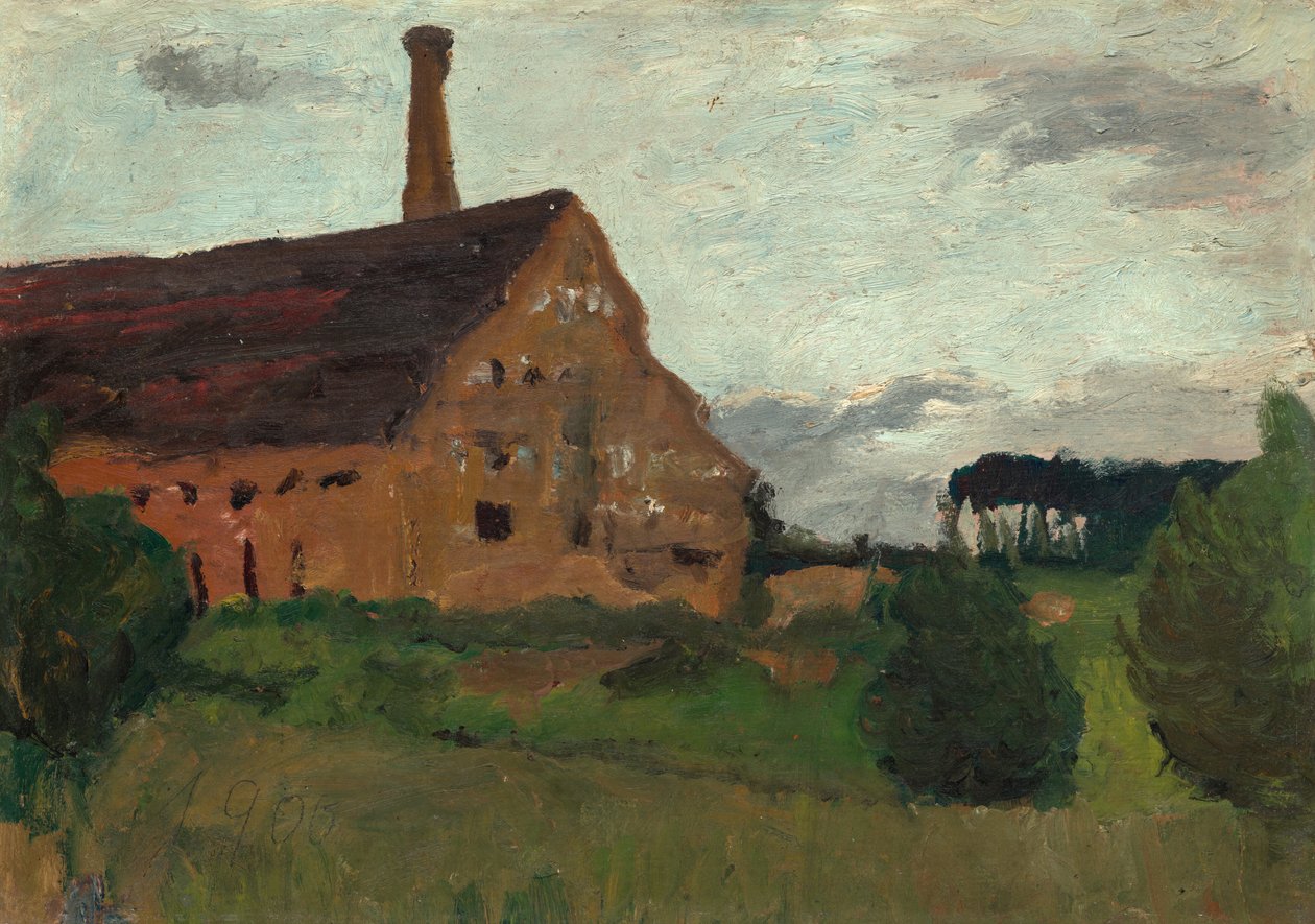 Vanha tehdas, 1900. tekijältä Paula Modersohn Becker