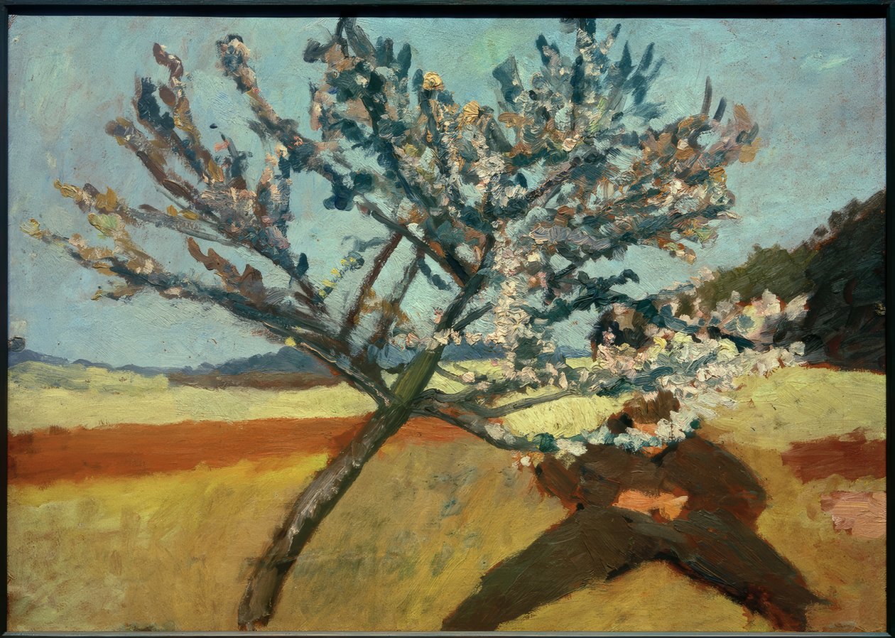 P.Modersohn-Becker, Kukkivan puun alla makaava mies tekijältä Paula Modersohn Becker