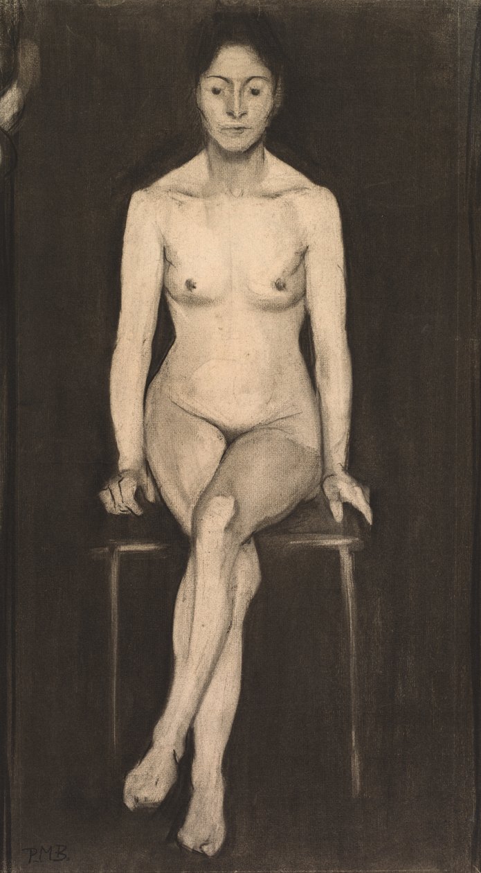 Istuva nainen alaston omakuva, n. 1899. tekijältä Paula Modersohn Becker