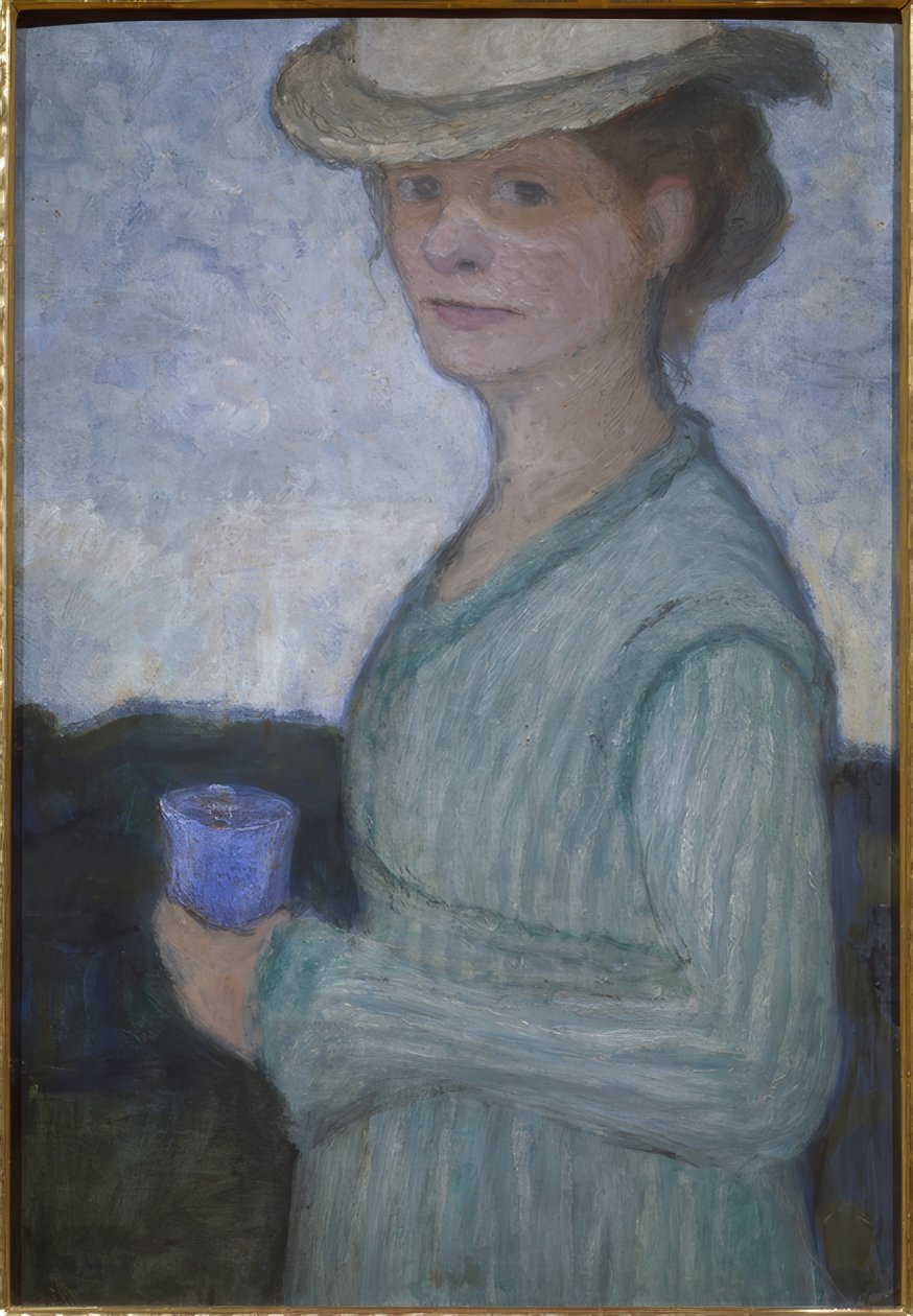 Omakuva sininen lasi tekijältä Paula Modersohn Becker