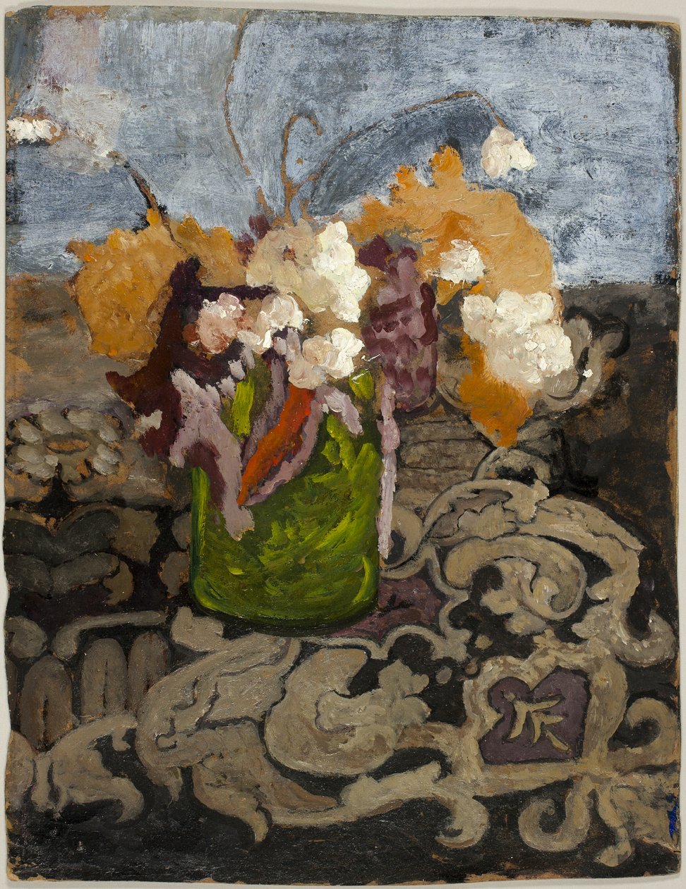 Asetelma vihreän maljakon kanssa tekijältä Paula Modersohn Becker