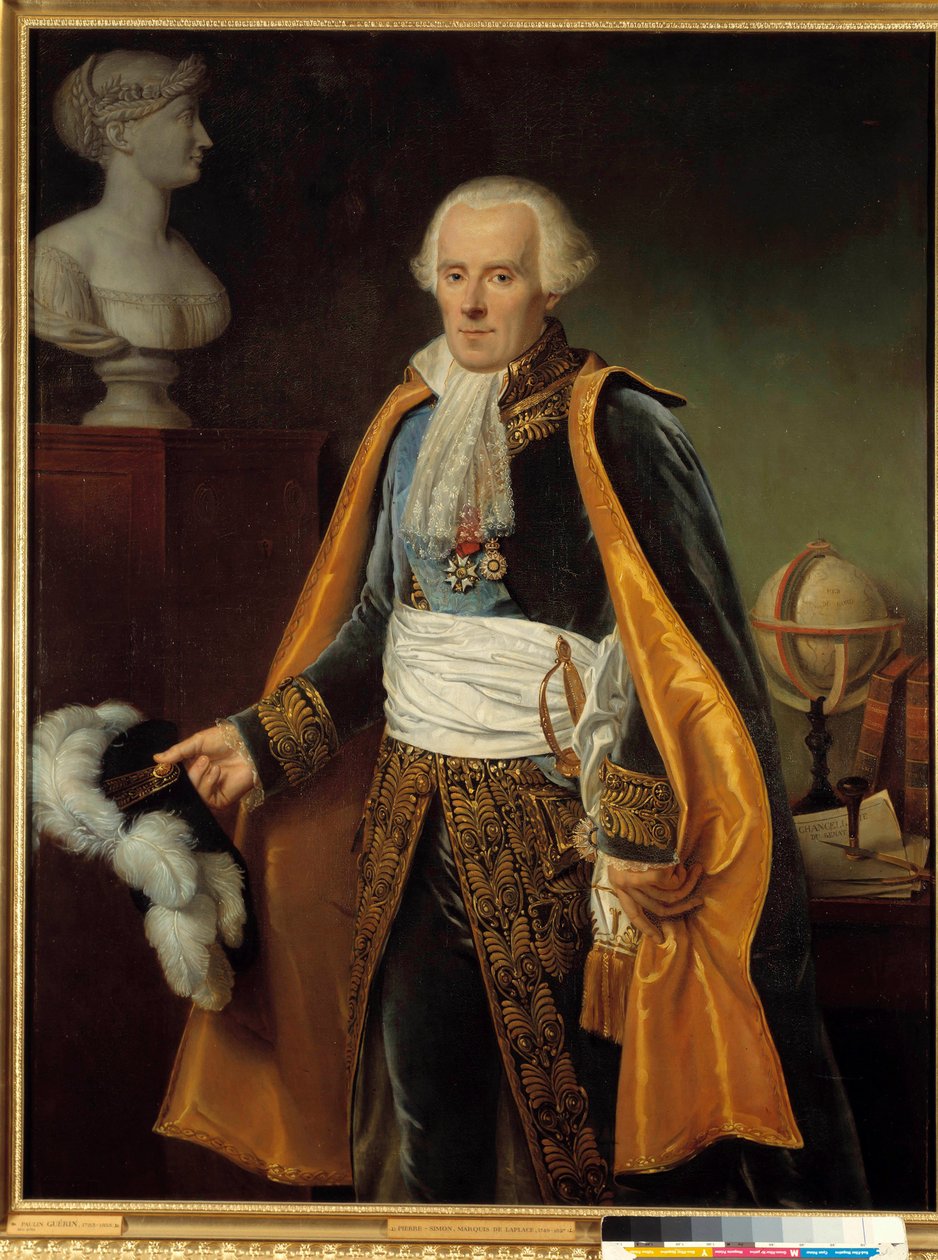 Pierre Simonin muotokuva, Marquis de Laplace (La Place) (1745-1827) Paulin Guerinin (1783-1855) tähtitieteilijämaalaus 1800-luvun su. 1,46 x 1,13 m tekijältä Paulin Jean Baptiste Guerin