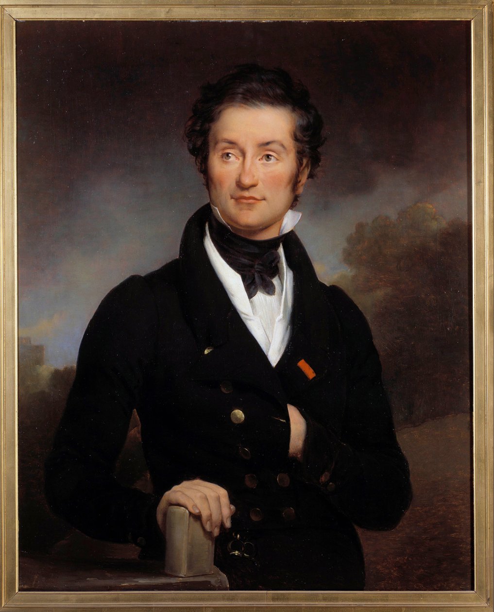 Muotokuva kirjailija Charles Nodier (1780-1844) Hän piti kirjallisuussalonki, jossa suuret romanttiset taiteilijat (Hugo, Lamartine, Vigny...) Paulin Guerinin (1783-1855) maalaus 1800-luvulla. Pariisi, Arsenalin kirjasto. tekijältä Paulin Jean Baptiste Guerin