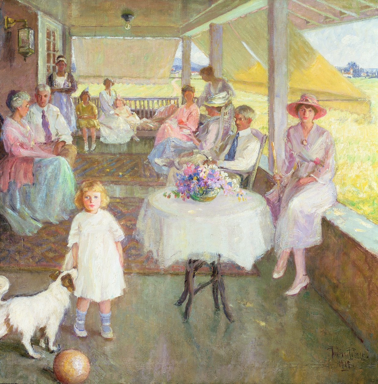 Perheen kokoontuminen, 1919 tekijältä Pauline Palmer
