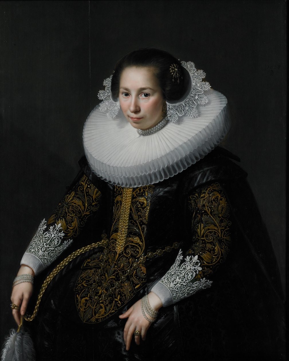 Catharina van Voorstin muotokuva, 1628 tekijältä Paulus Moreelse