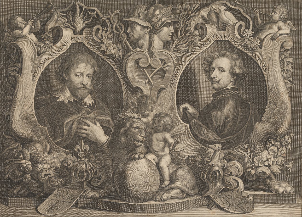 Antonius Van Dyck Knight ja Peter Paul Rubens tekijältä Paulus Pontius