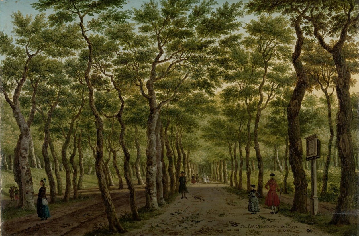 Herepad Haagse Bosissa Scheveningen Woods lähellä Haagia tekijältä Paulus Constantijn la Fargue (signed by artist)