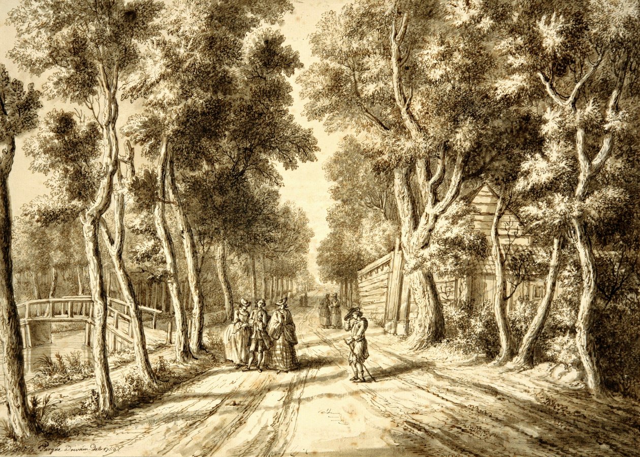Bezuidenhoutseweg Wassenaarin suuntaan, 1756 tekijältä Paulus Constantijn la Fargue