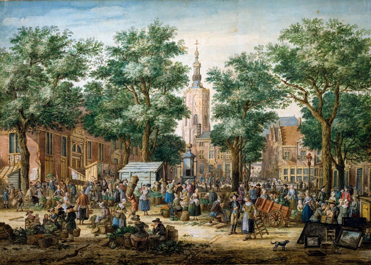 Big Green Market Haagissa, 1769 tekijältä Paulus Constantijn la Fargue