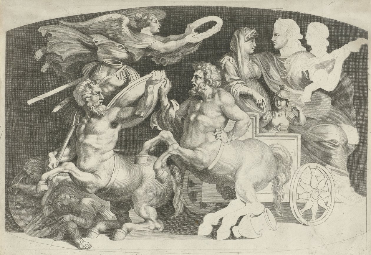 Camee met de triumph van Germanicus en Agrippina Pietro Paolo Rubeniin suunnittelemia erilaisia ​​antiikin akaattihahmoja (sarjan nimi) tekijältä Paulus Pontius (attributed to)