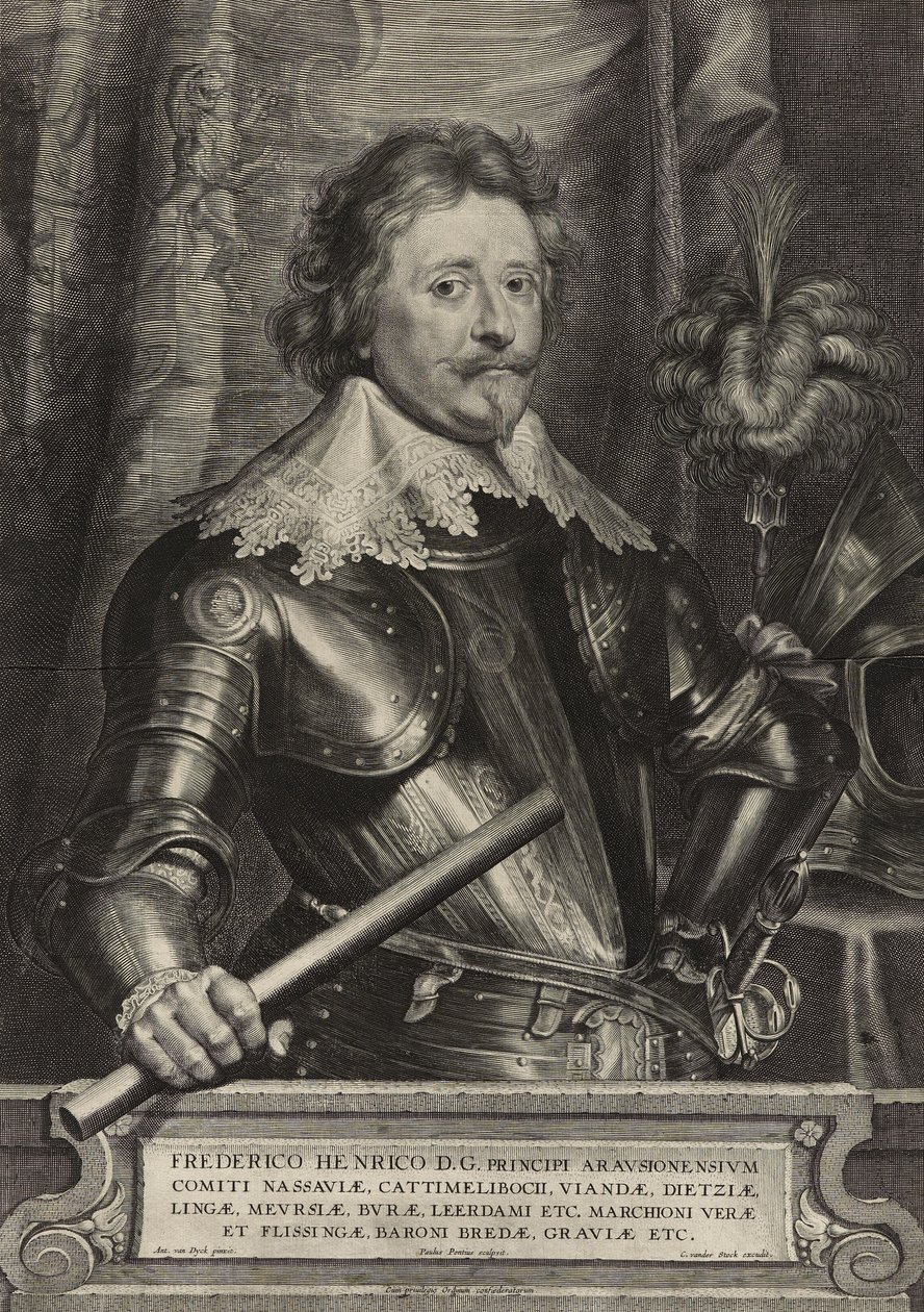 Frederico Henrico (Frederick Henry, Oranssin prinssi) (kaiverrus paperille) tekijältä Paulus Pontius