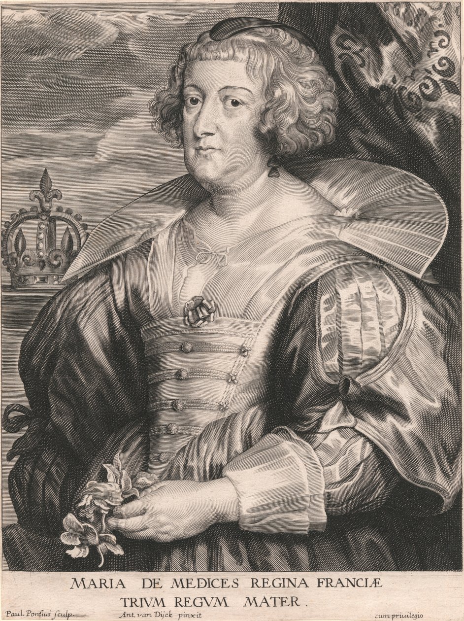 Marie de Medicis, Ranskan kuningatar, kolmen kuninkaan äiti tekijältä Paulus Pontius