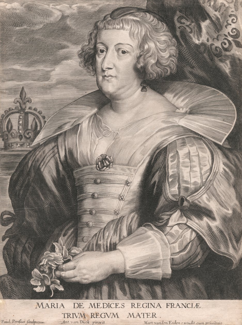 Marie de Medicis, Ranskan kuningatar, kolmen kuninkaan äiti tekijältä Paulus Pontius
