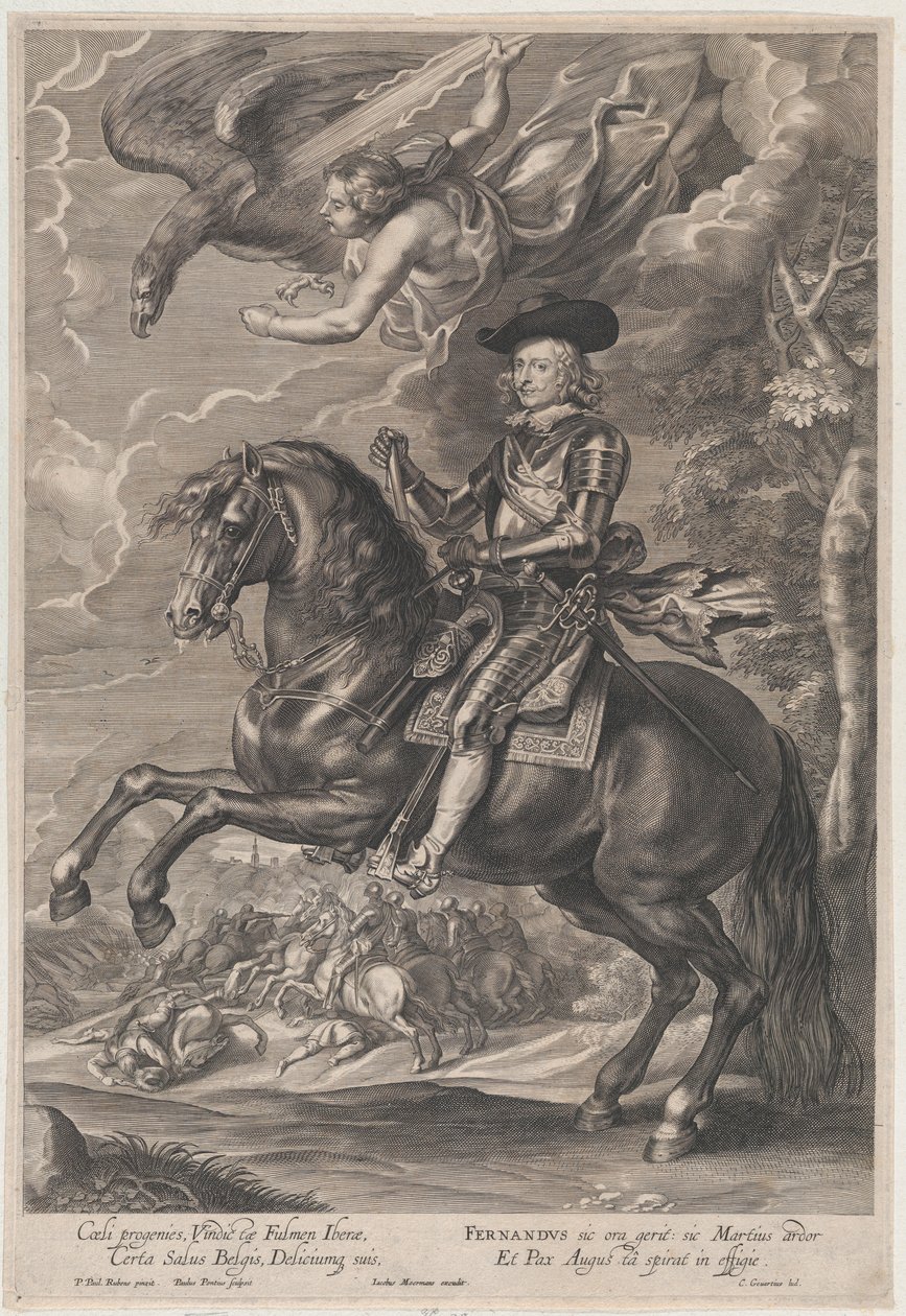 Itävallan Cardinal-Infante Ferdinandin muotokuva hevosen selässä, n. 1640-53, n. 1640-53. tekijältä Paulus Pontius