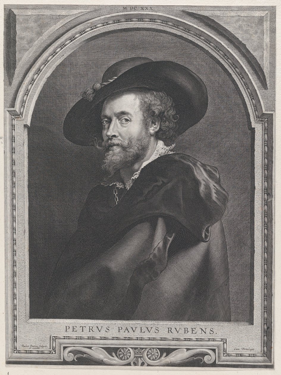Muotokuva Peter Paul Rubensista, 46 vuotta, 1630, 1630. tekijältä Paulus Pontius