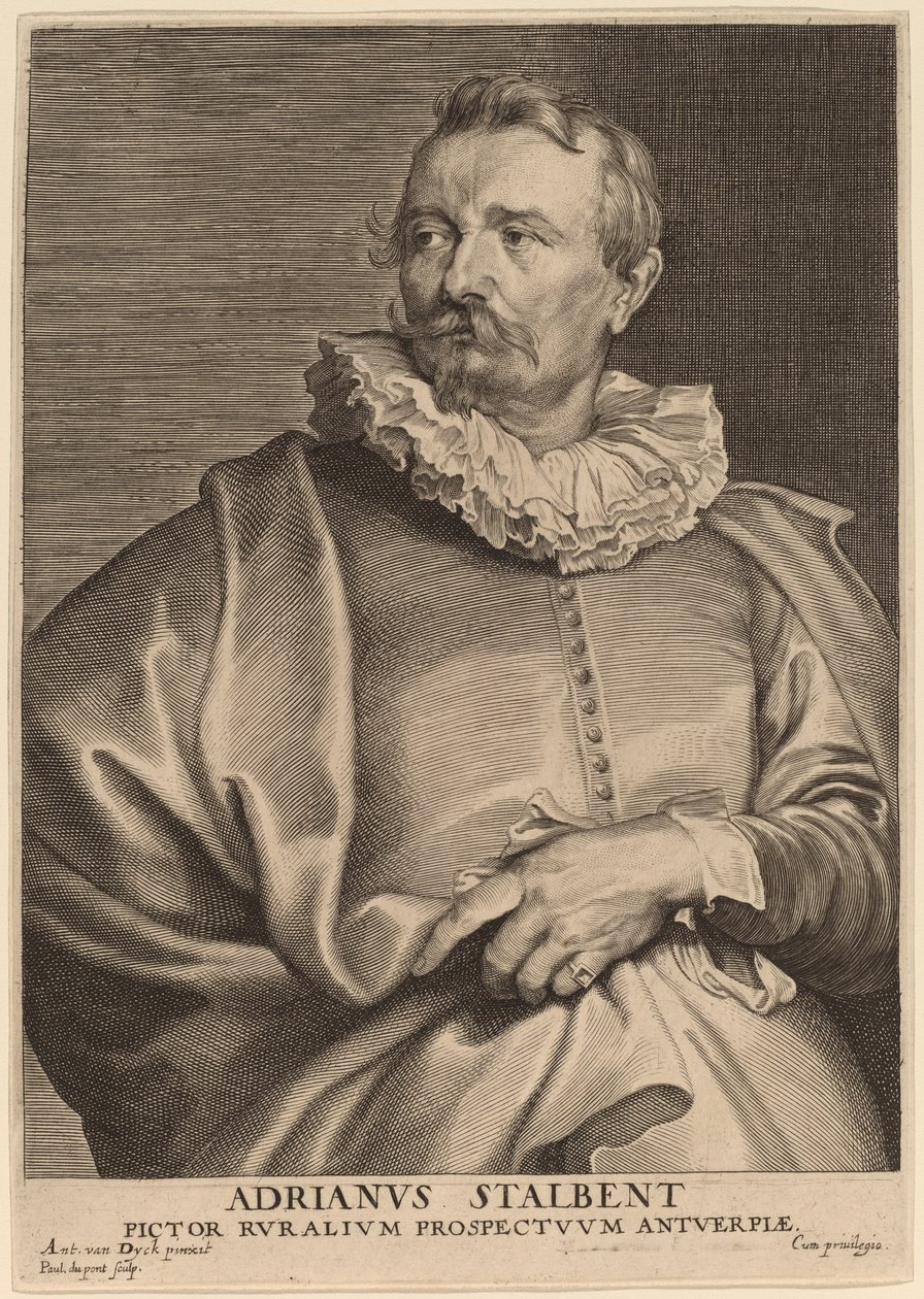 Adrian of Stalbemt tekijältä Paulus Pontius after Sir Anthony van Dyck