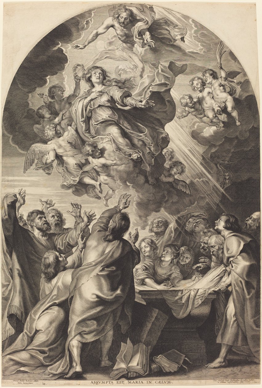 Neitsyt taivaaseenastuminen tekijältä Paulus Pontius, after Sir Peter Paul Rubens