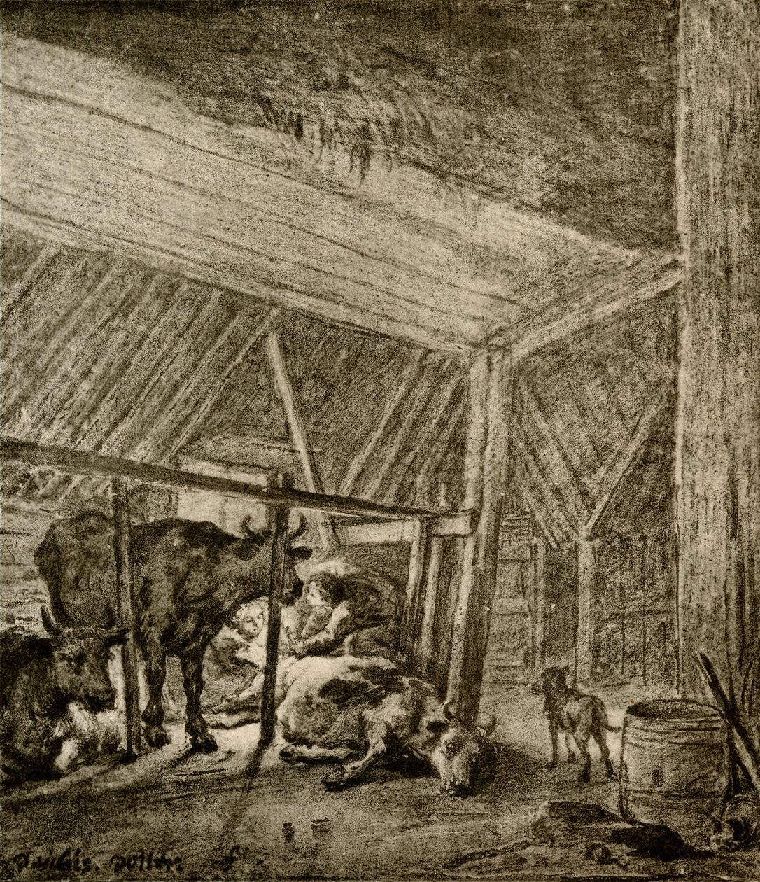 Poikiva lehmä tekijältä Paulus Potter