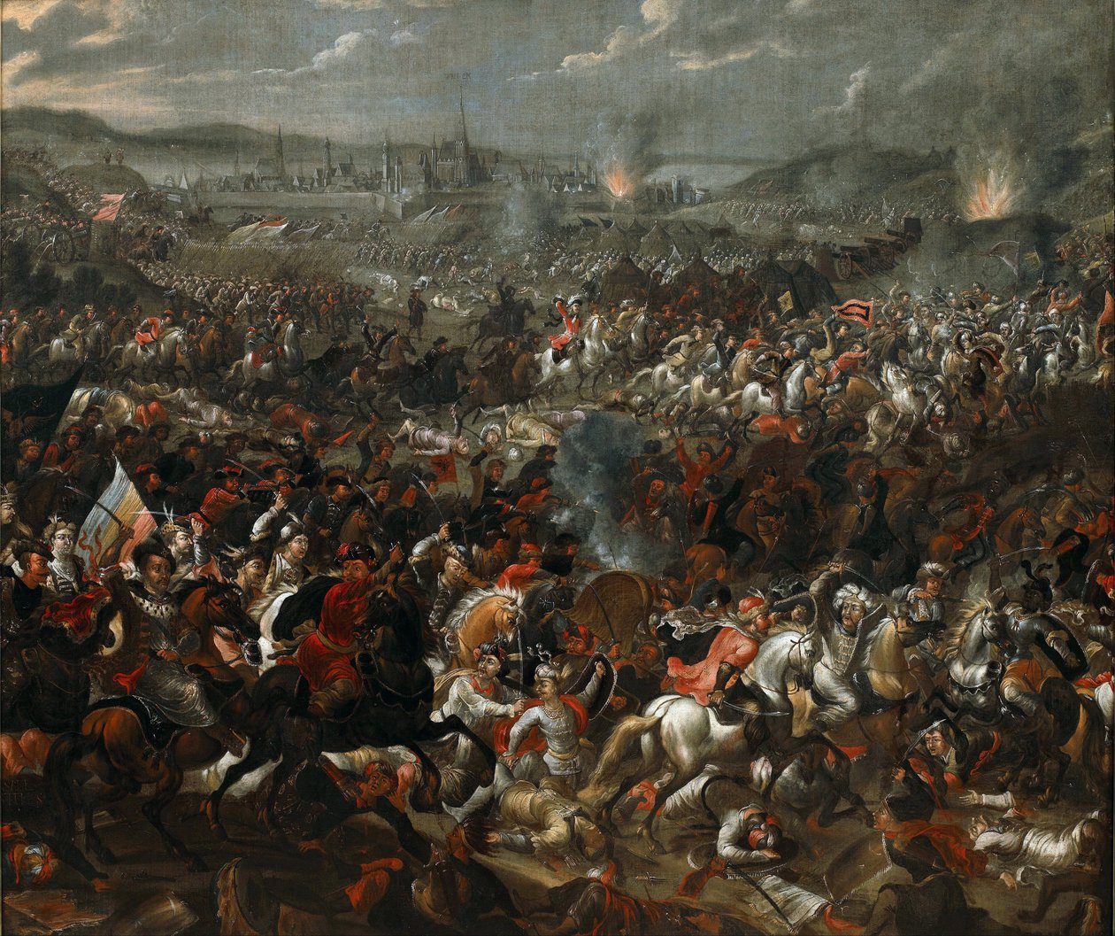Wienin taistelu 12. syyskuuta 1683, noin 1683-84 (öljy kankaalle) tekijältä Pauwel Casteels