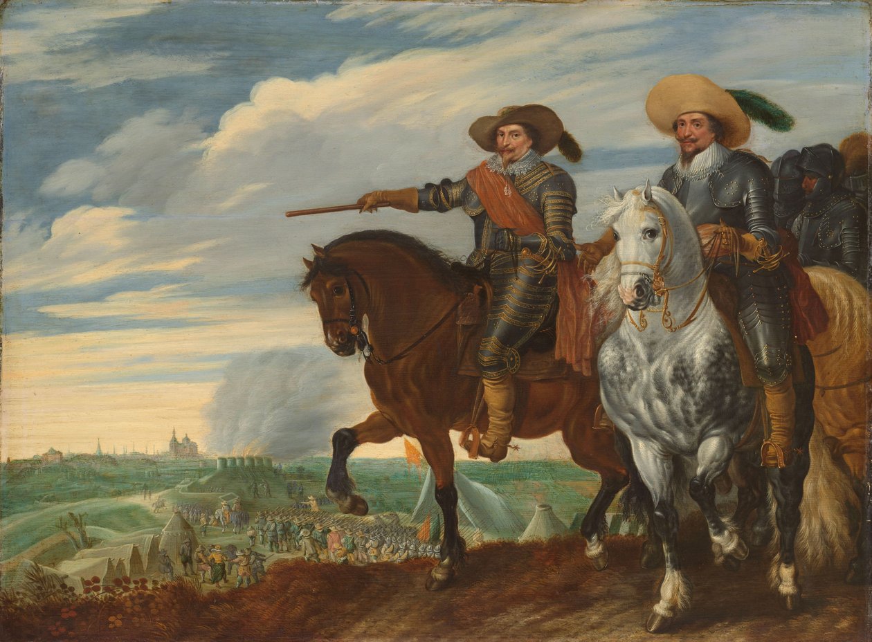 Frederick Henry ja Ernst Casimir Nassau-Dietzistä Hertogenboschin piirityksessä, n. 1629-35 tekijältä Pauwels van Hillegaert