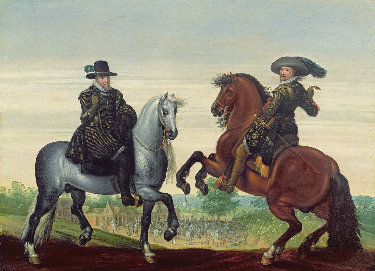 Maurits (1567-1625) ja Frederik Hendrik (1584-1647) Nassausta, Orangen prinssit tekijältä Pauwels van Hillegaert