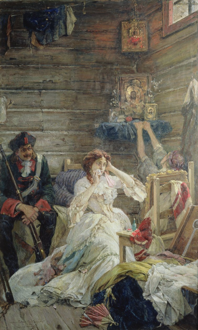 Lady Maria Hamilton ennen teloitusta, 26. maaliskuuta 1799 tekijältä Pavel Alexandrovich Svedomsky