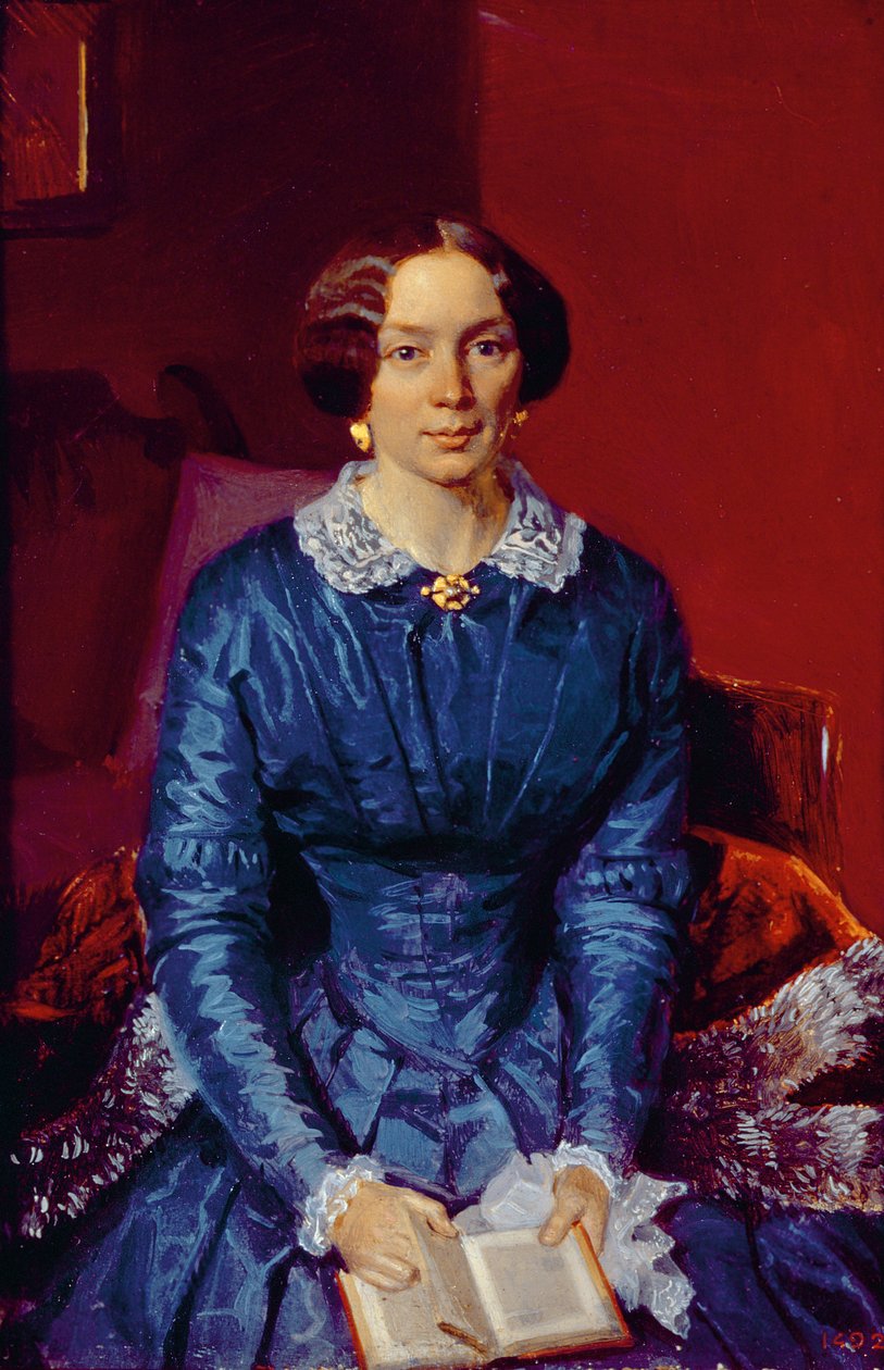Elizaveta Petrovna Ždanovan (1818-55) muotokuva 1846-47 (öljy sardille) tekijältä Pavel Andreevich Fedotov