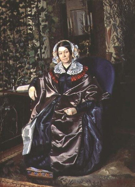 Muotokuva Maria Pavlovna Druzhininasta (k.1872) 1840-luvun lopulla (öljy kankaalle) tekijältä Pavel Andreevich Fedotov