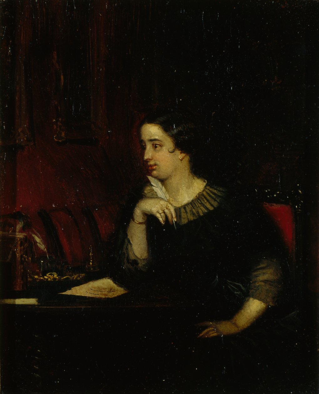 Runoilija Jevdokia Petrovna Rostopchinan muotokuva 1811-1858, 1850 tekijältä Pavel Andreevich Fedotov
