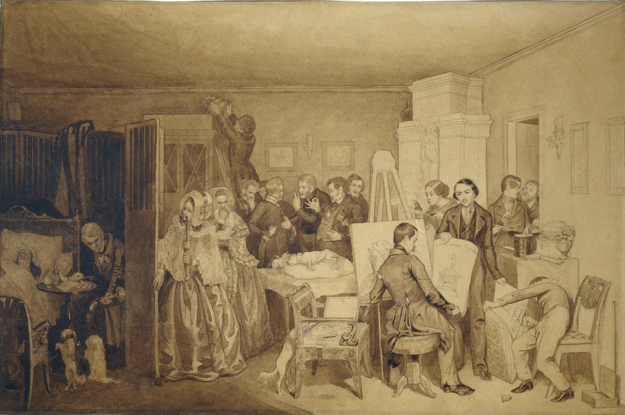Fidelkasin kuoleman seuraukset, 1844 tekijältä Pavel Andreevich Fedotov