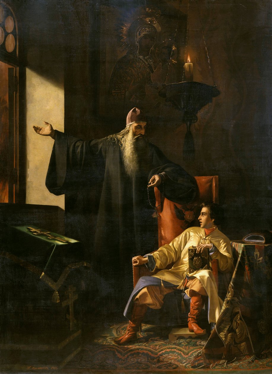 Ivan Julma ja pappi Silvester Moskovan tulipalossa 1547