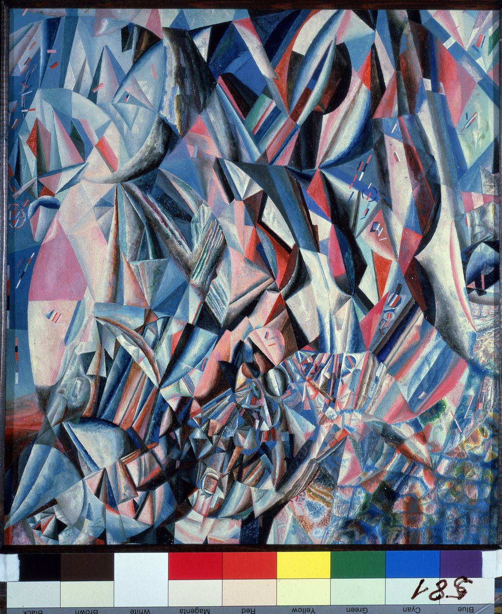 Voitto ikuisuudesta. Pavel Nikolajevitš Filonovin (1883-1941) maalaus, öljy puulle tekijältä Pawel Nikolajewitsch Filonow