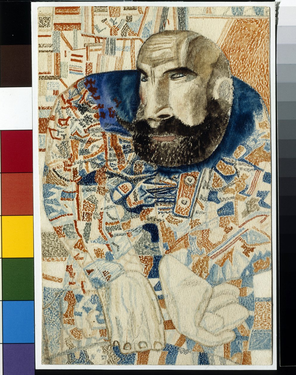 Coachman - Pavel Nikolajevitš Filonovin (1883-1941) työ, akvarelli paperille (19x12,3 cm) tekijältä Pawel Nikolajewitsch Filonow