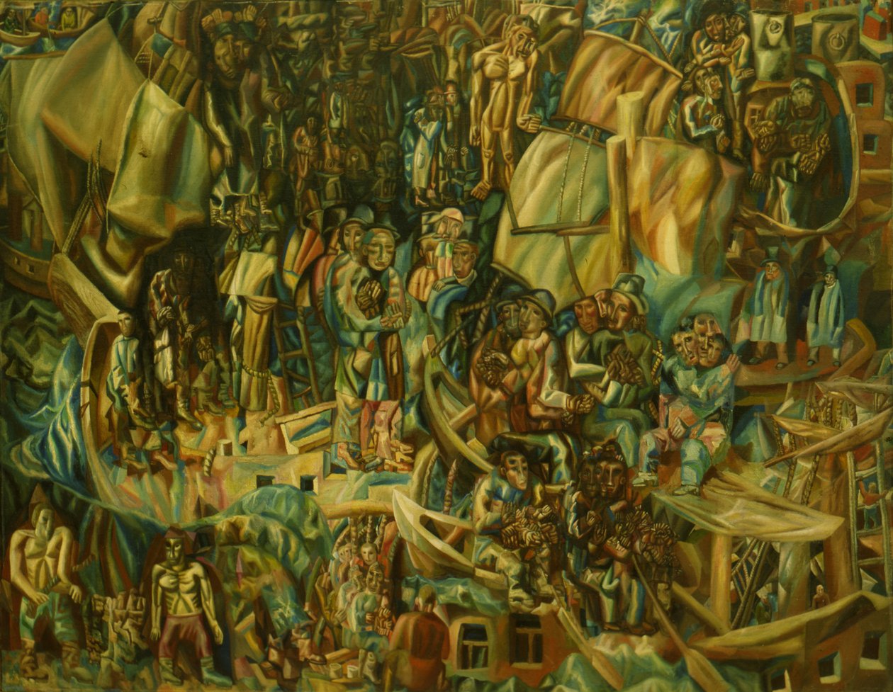 Sävellys. Laivat, 1913-1915 tekijältä Pavel Nikolayevich Filonov