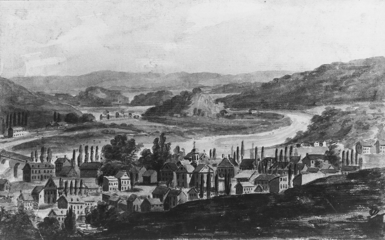 Kaupunki Mohawk-joen varrella Keski-New Yorkin osavaltiossa, 1811-noin. 1813. tekijältä Pavel Petrovic Svin
