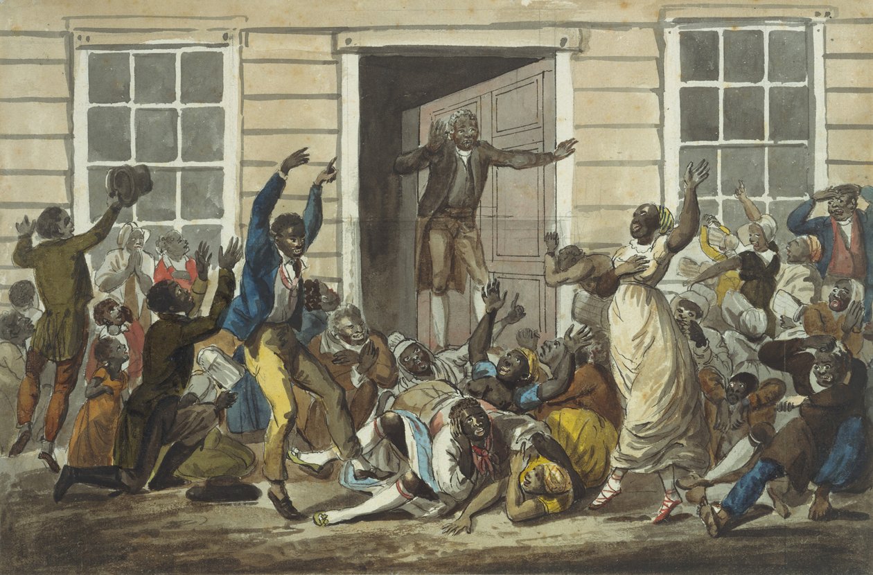 Mustat metodistit pitävät rukouskokousta, 1811-n. 1813. tekijältä Pavel Petrovic Svin