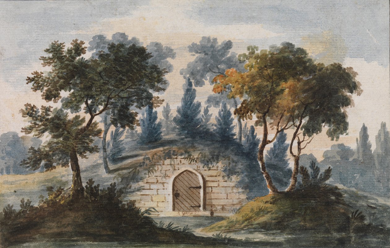 La tomba del general Washington a Mount Vernon Còpia després del gravat a The Port Folio..., 1811-ca.1813. finlandès tekijältä Pavel Petrovic Svin