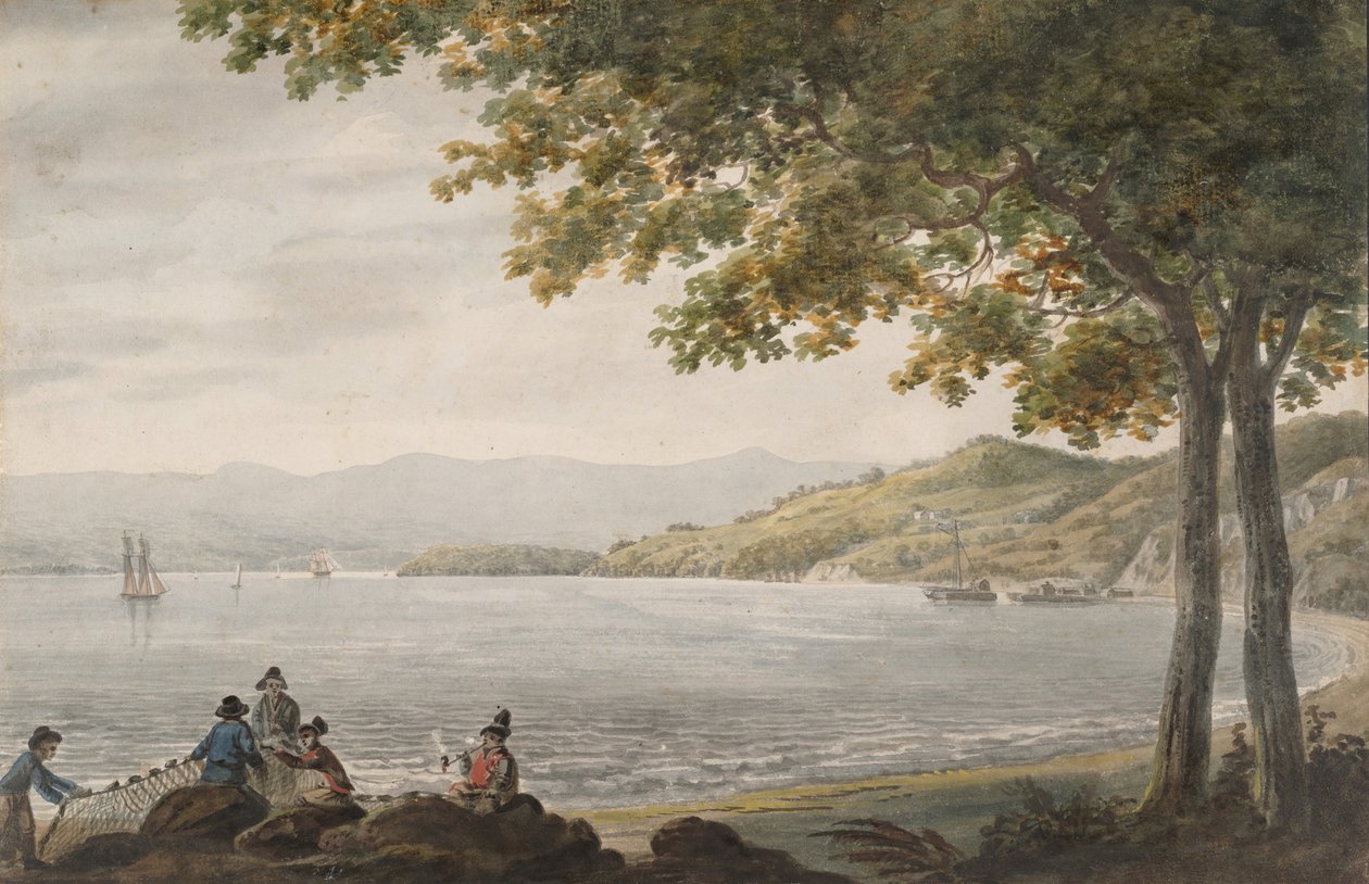 Shad Fishermen Hudson-joen rannalla, 1811-n. 1813. tekijältä Pavel Petrovic Svin