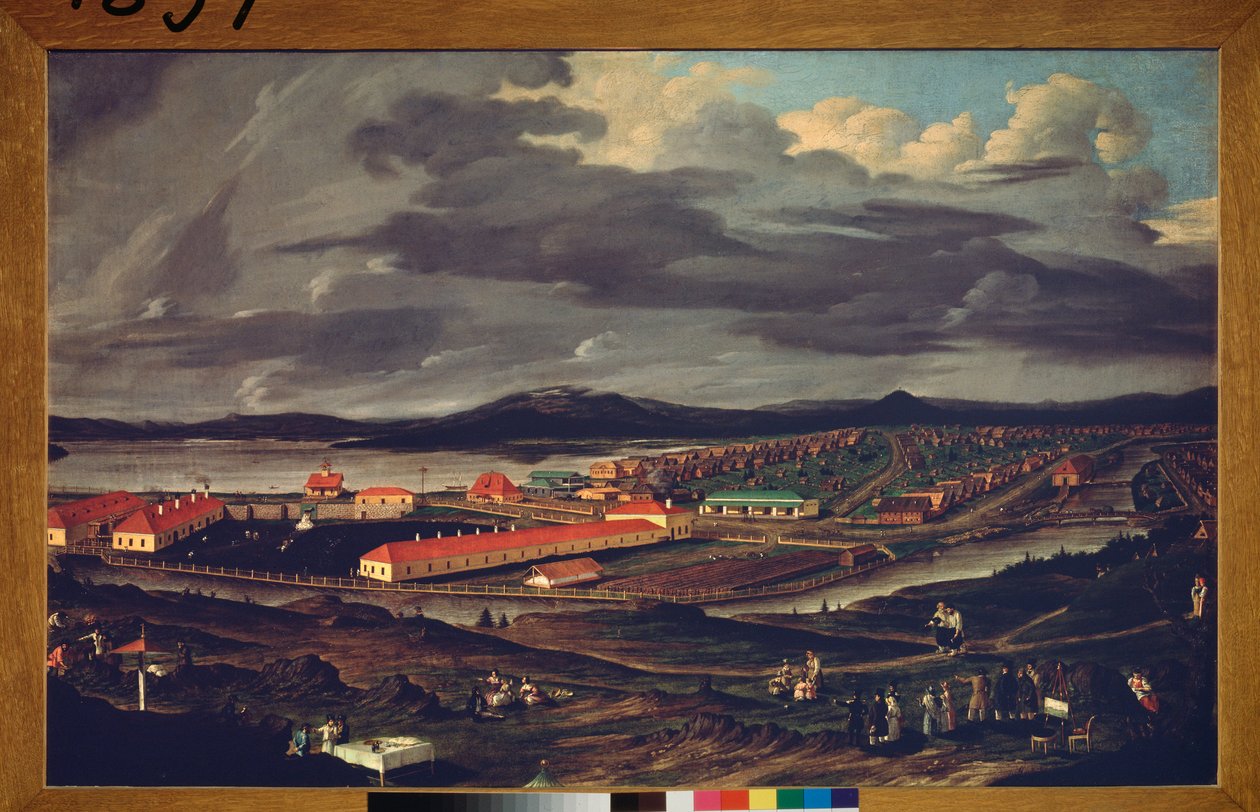 Oural, Demidov Steelworks (Ural, Demidov Steelwork) - Pavel Petrovich Vedenetskyn (1766-1847) maalaus, öljy kankaalle tekijältä Pavel Petrovich Vedenetsky