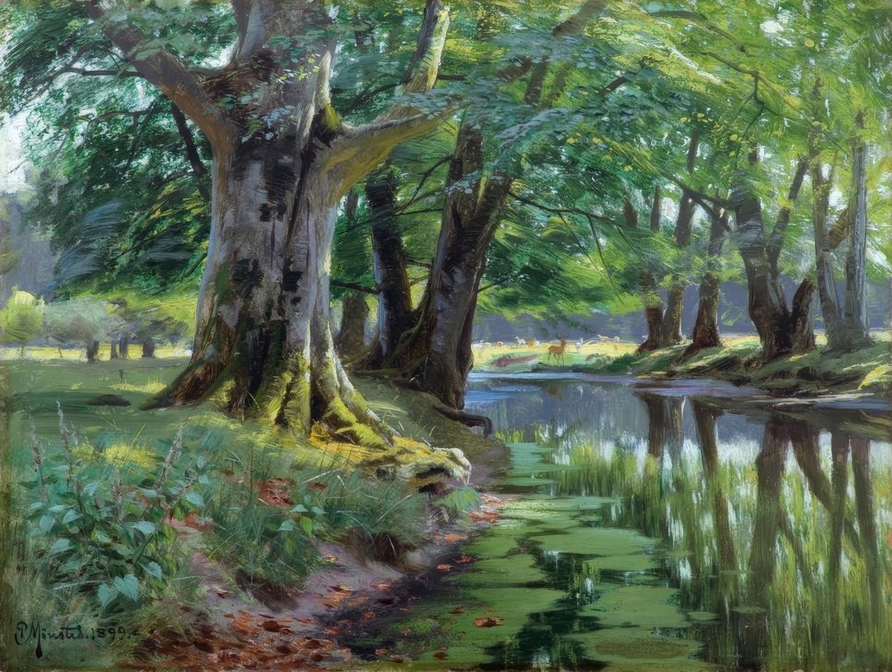 P.Mönsted, Sommer am Waldbach tekijältä Peder Monsted