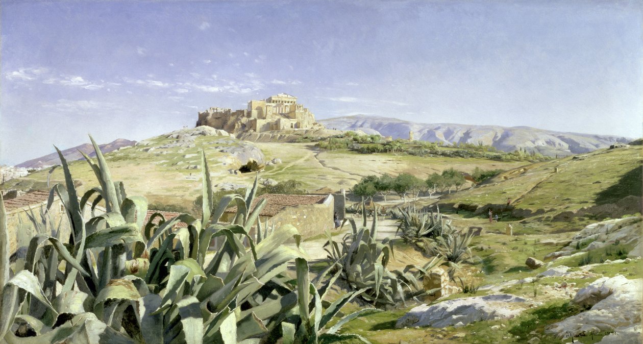 Näkymä Akropoliille, 1893 tekijältä Peder Monsted