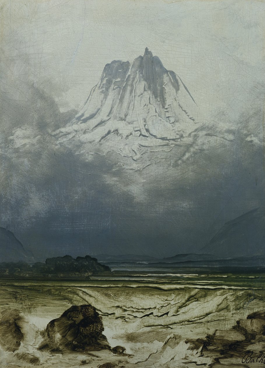 Maisematutkimus, Pohjois-Norja (öljy paneelille) tekijältä Peder Balke