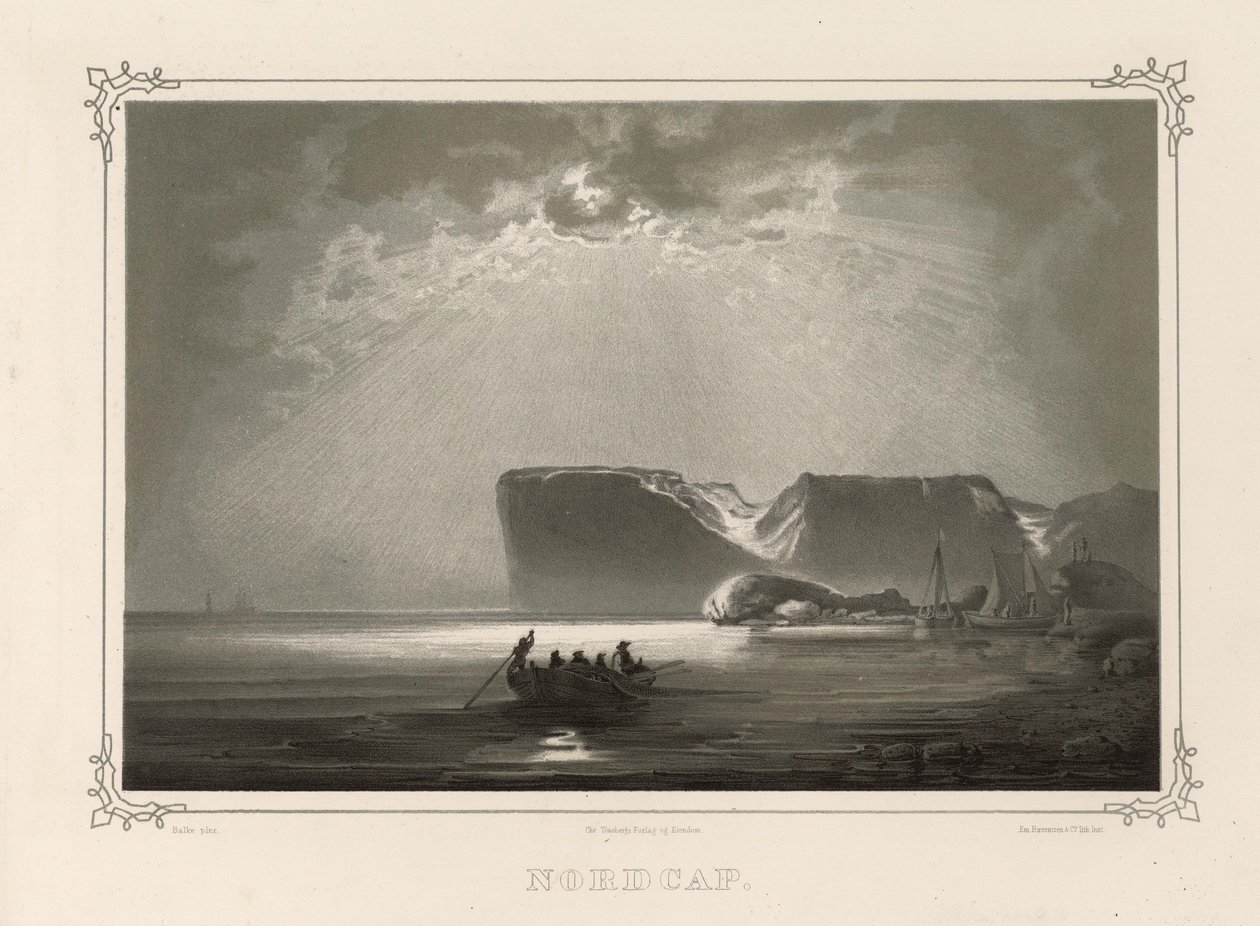 Nordcap. Kuvaus Norge fremstillet ja Tegninger av Asbjørnsen, P.Chr. ja utgitt av Chr. Tønsberg (nro, 1848) tekijältä Peder Balke