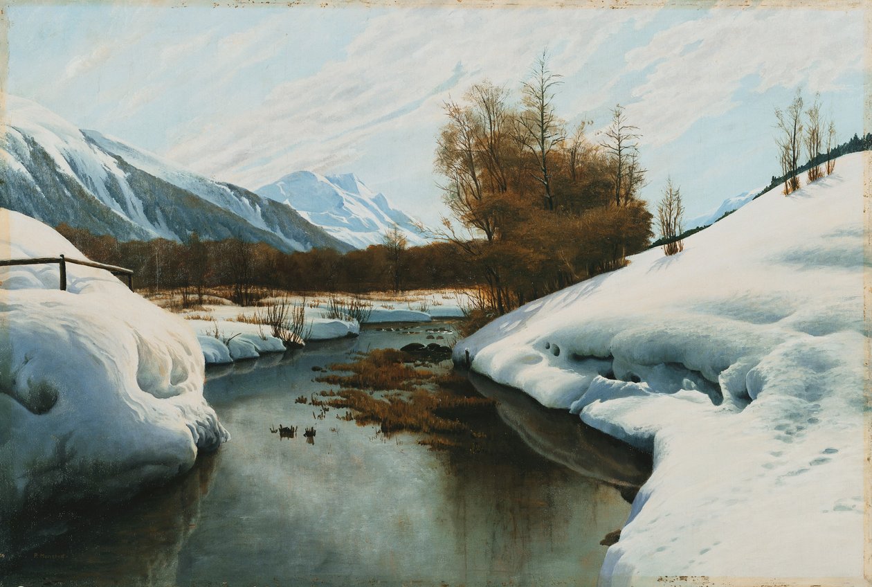 Lähellä La Punt, St. Moritz Engadinen laaksossa tekijältä Peder Monsted