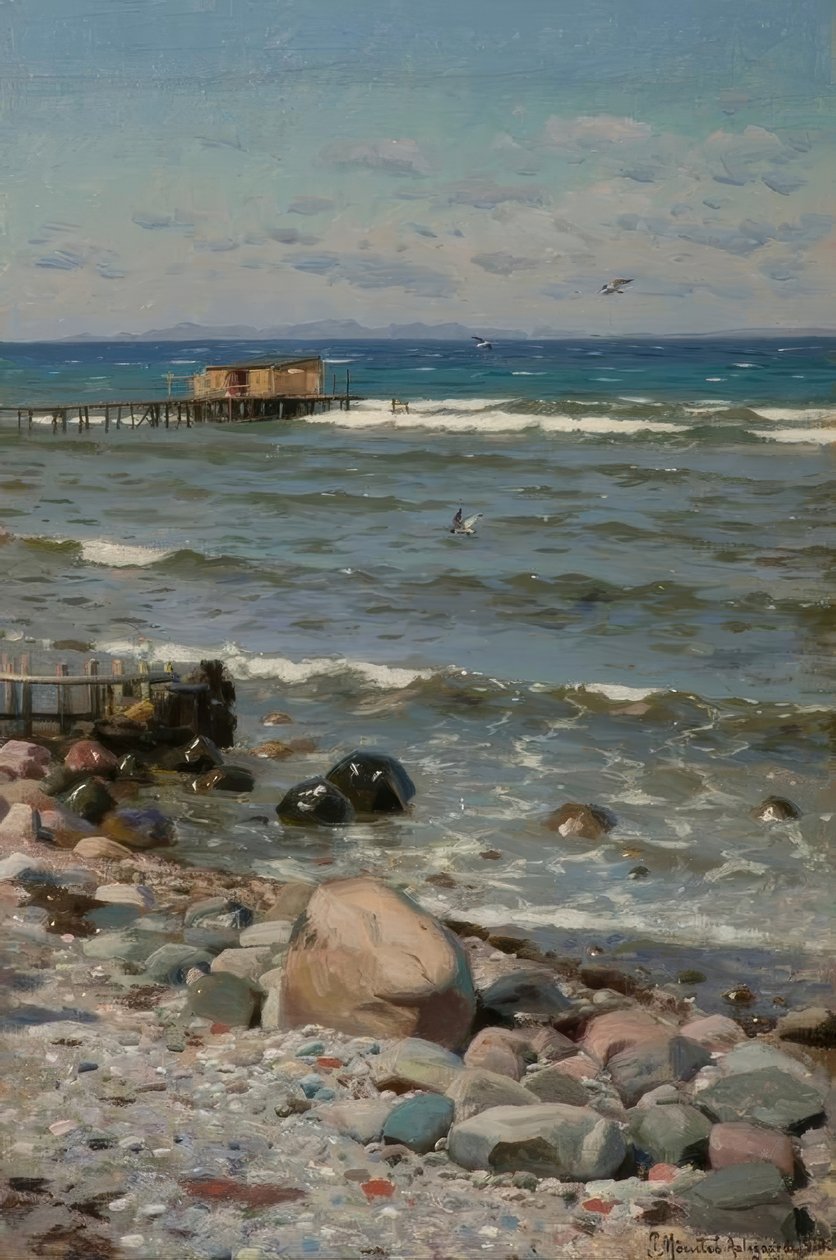 P.Mönsted, Am Strand tekijältä Peder Monsted
