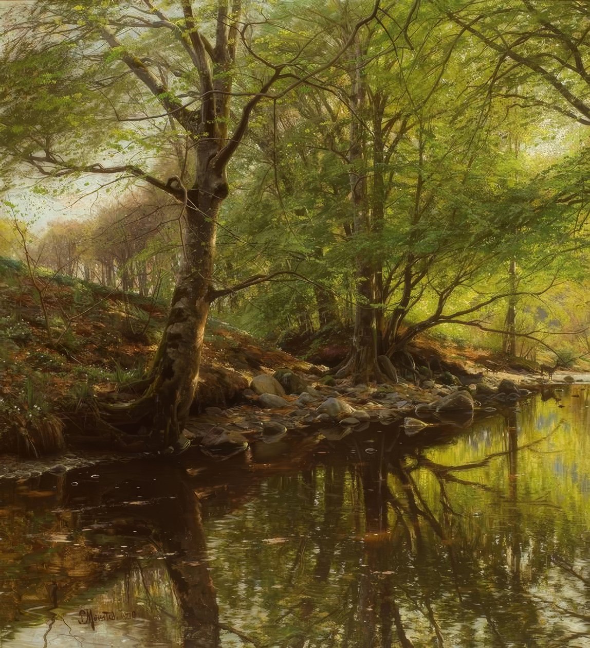 P.Mönsted, Waldbach keväällä tekijältä Peder Monsted