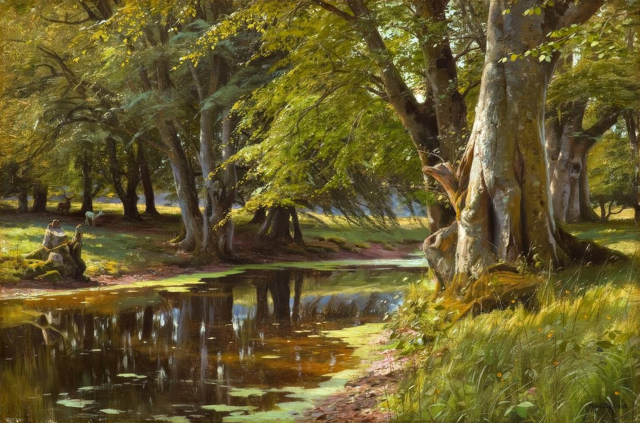 Peder Mönsted, Sommertag am Waldbach tekijältä Peder Monsted